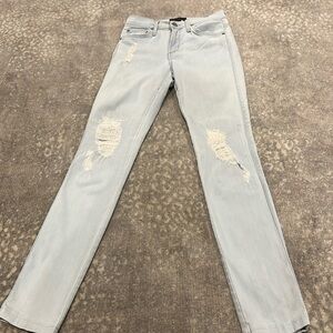 James jeans  light blue women’s size 25 distressed with closed holes
